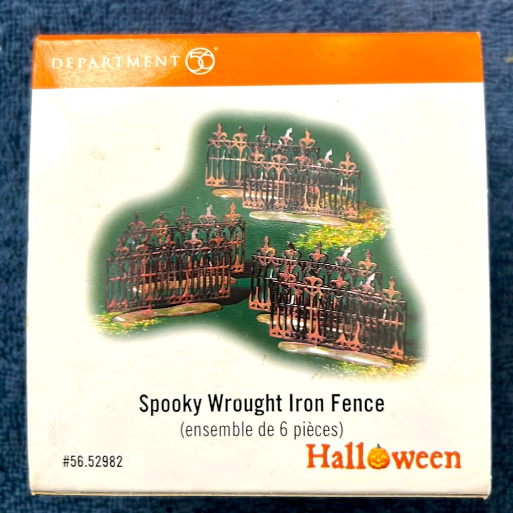Department 56 Halloween Spooky Wrought Iron Fence Accessory NIB